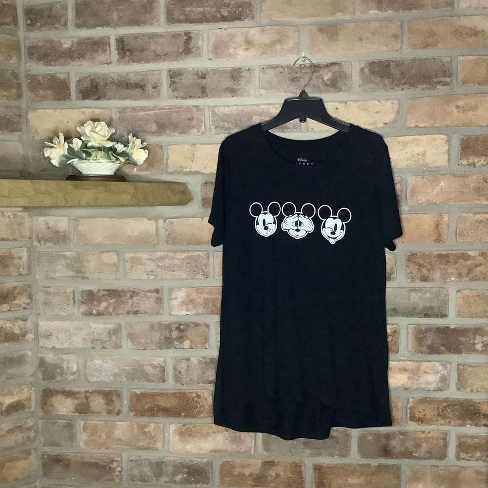 DISNEY Mickey Mouse Black Hi-Low T-Shirt 35 - Picture 7 of 8